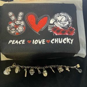 Chucky bracelet and bag new never used